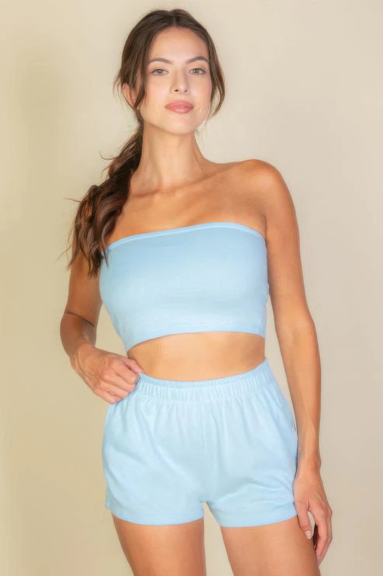 Tube Top And Shorts | Two Piece Set - Bejya