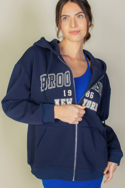 Brooklyn Zipper Up Hoodie - Bejya