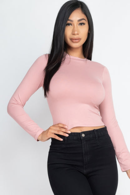 Mock Neck Long Sleeve Top - Bejya