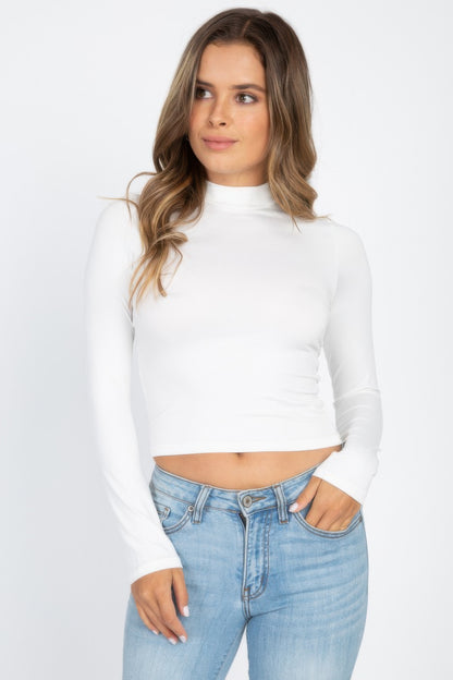 Mock Neck Long Sleeve Top - Bejya