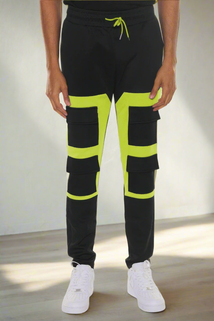 Bejya Sportwear | Block Cargo Track Pants - Bejya