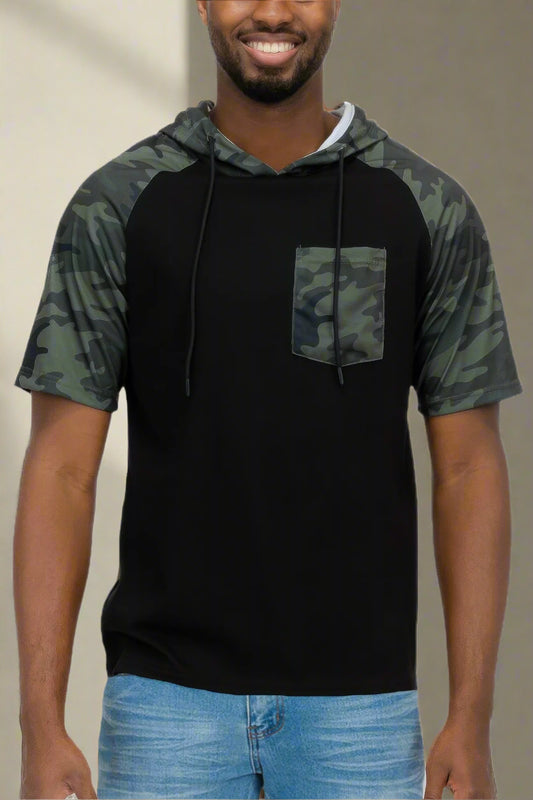 Men's Camo Hooded T-Shirt - Bejya