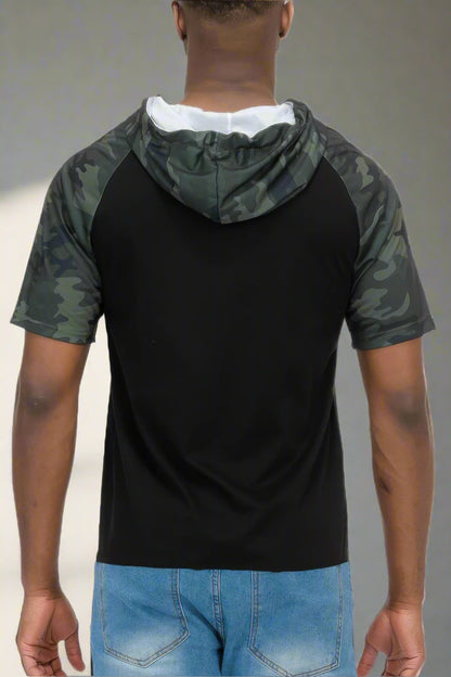 Men's Camo Hooded T-Shirt - Bejya