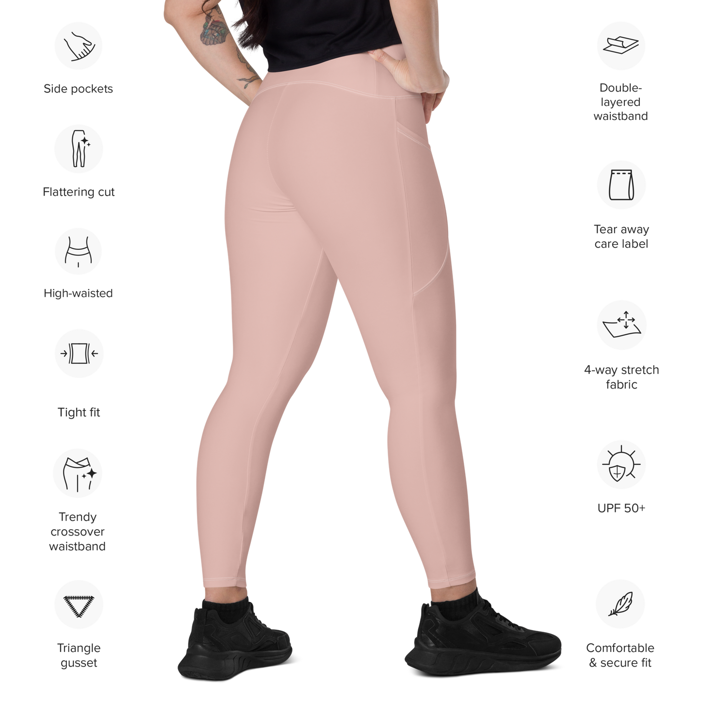 Bejya Sportwear | Crossover Leggings With Pockets - Bejya