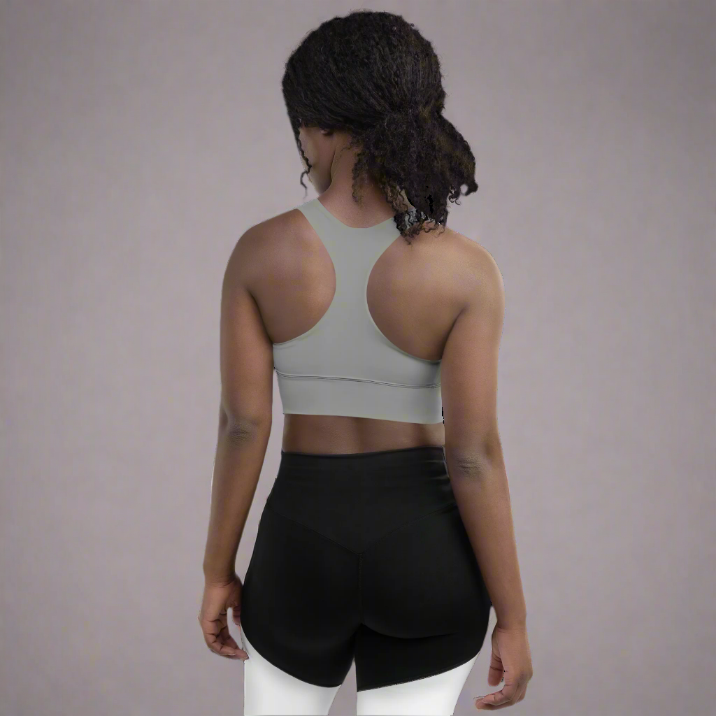 Bejya Sportwear | Longline Sports Bra | Grey - Bejya