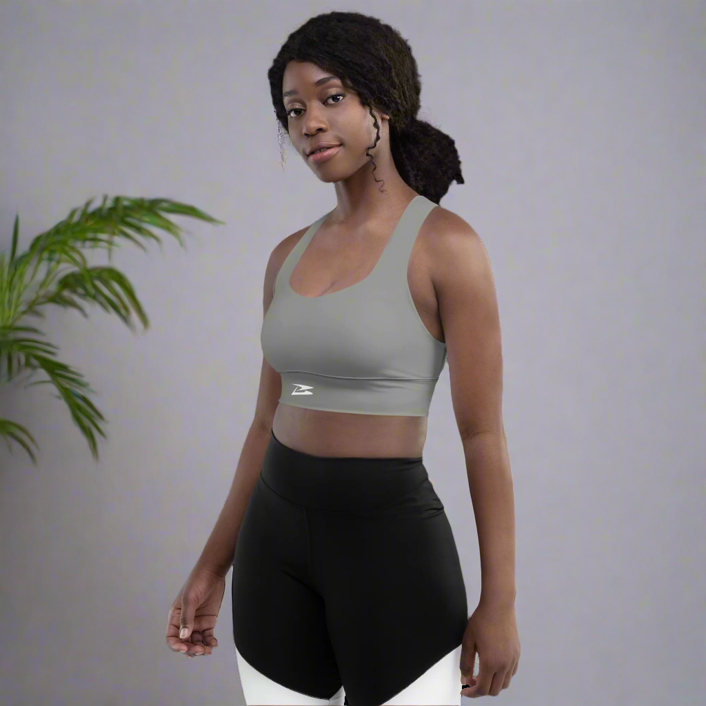 Bejya Sportwear | Longline Sports Bra | Grey - Bejya