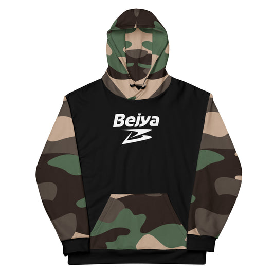 Bejya Sportwear | Men's Unisex Hoodie | Black & Camouflage - Bejya