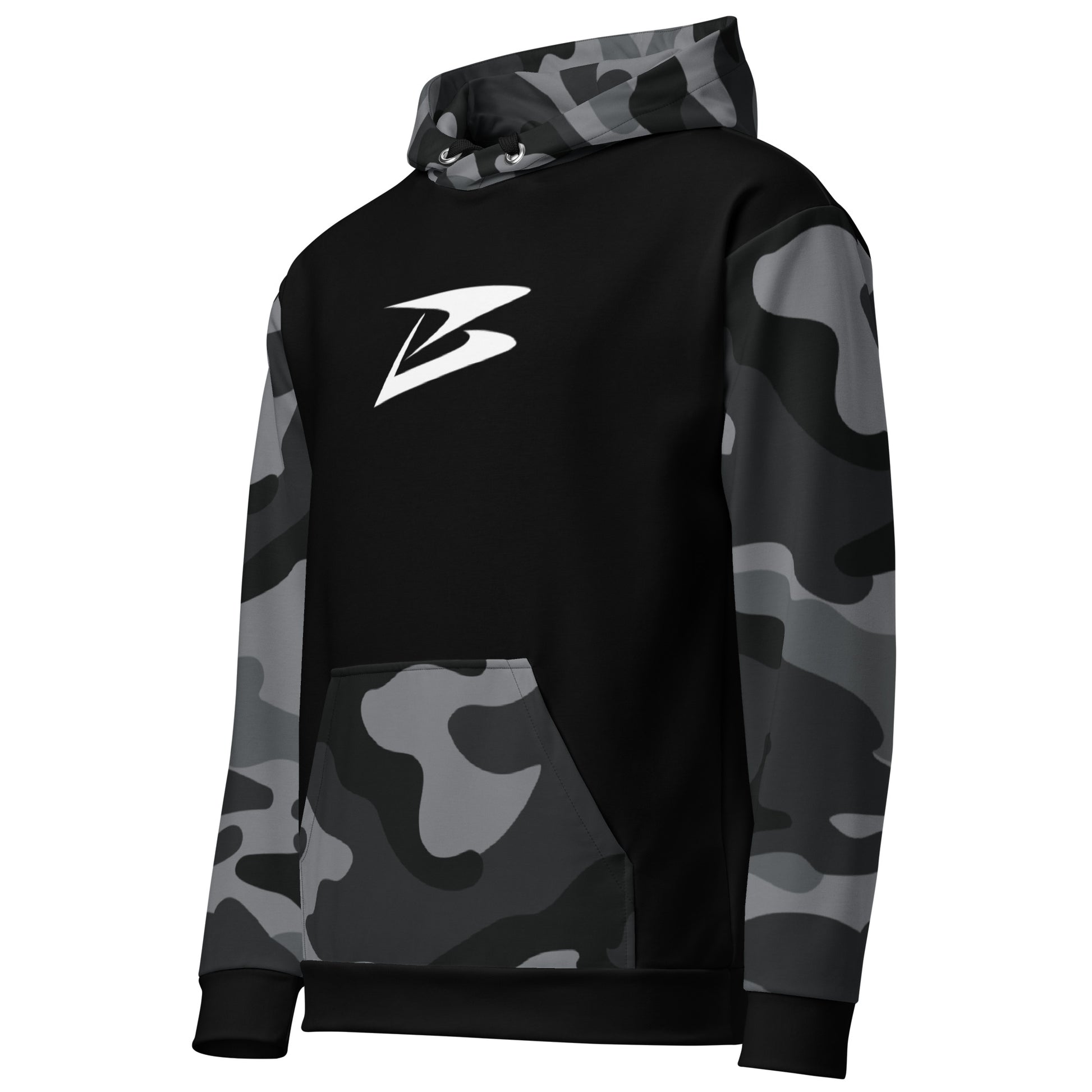 Bejya Sportwear | Women's Unisex Hoodie | Black & Camouflage - Bejya