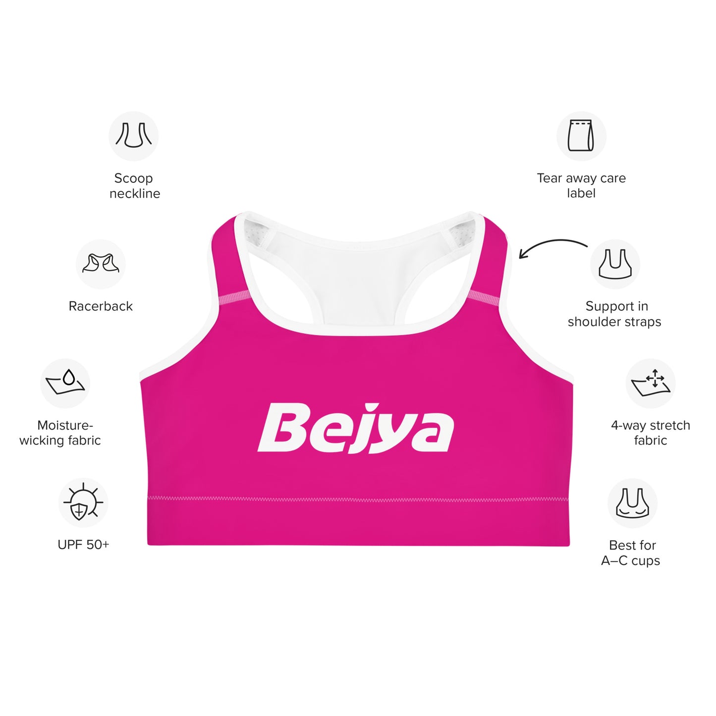 Bejya Sportswear | Sports bra | Violet Red - Bejya