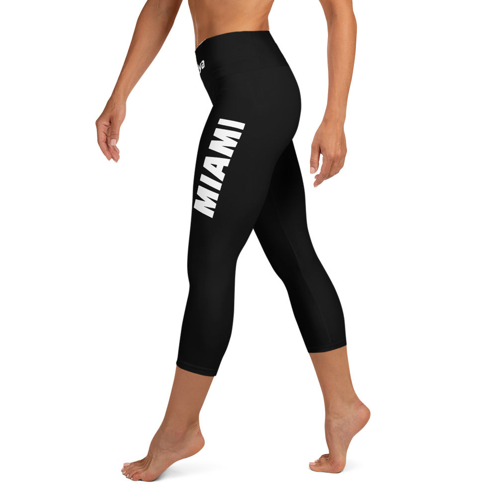 Miami | Yoga Capri Leggings | Black - Bejya