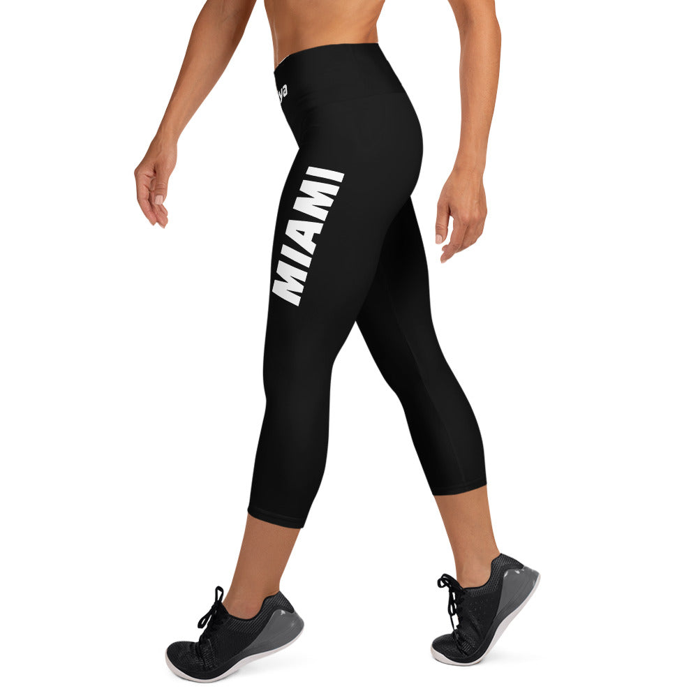 Miami | Yoga Capri Leggings | Black - Bejya