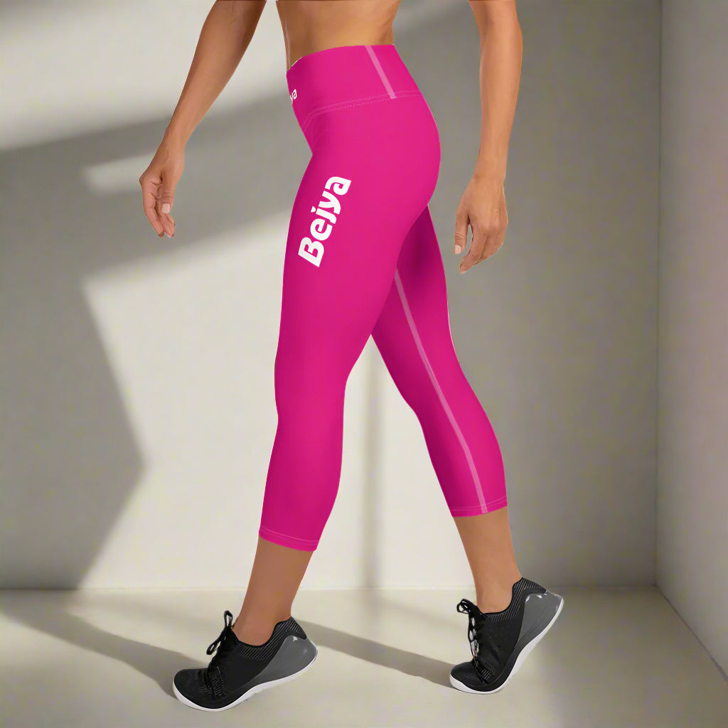 Bejya Sportwear | Yoga Capri Leggings | Violet Red - Bejya