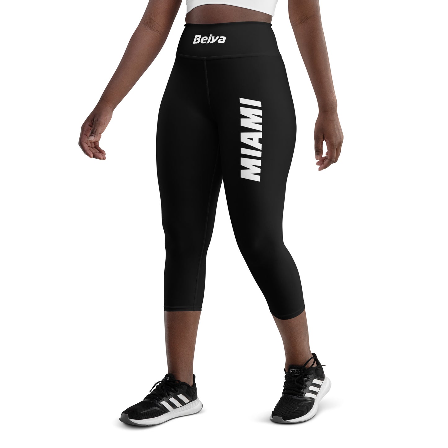 Miami | Yoga Capri Leggings | Black - Bejya